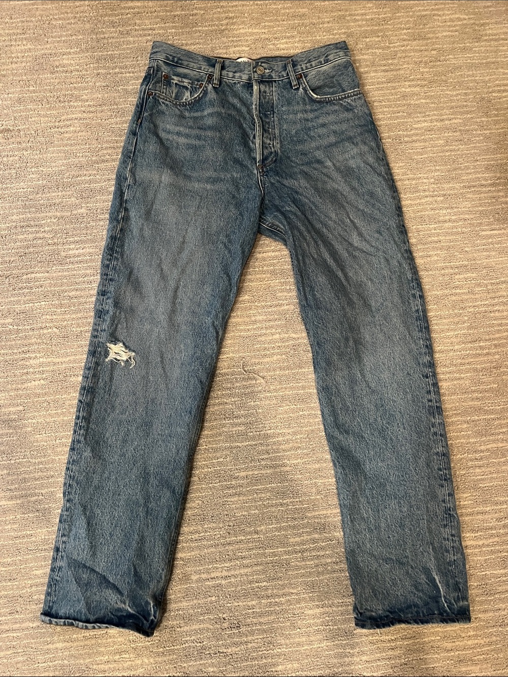 Agolde 90s Pinch Straight-Leg Blue Denim Jeans size 28